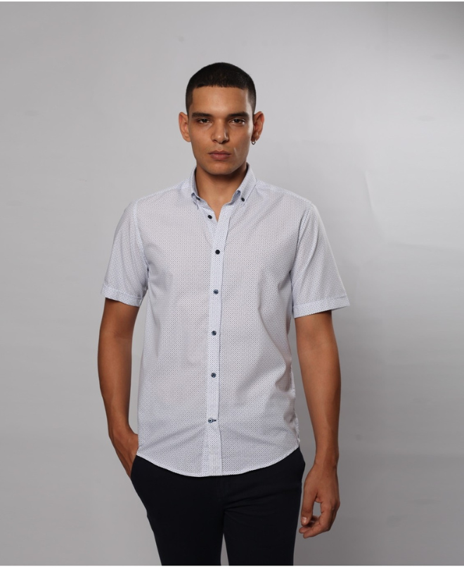 Ad. Mall - Bagotti - Chemise Imprimée - Col Boutonné